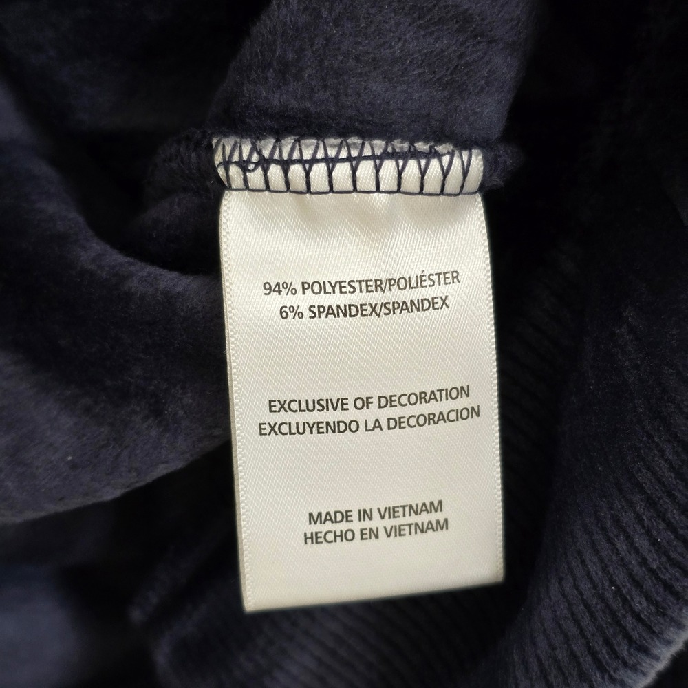 Halston Women Navy Blue Ribbed Velour Quarter Zip Fleece Pullover Small NWT - Picture 5 of 5